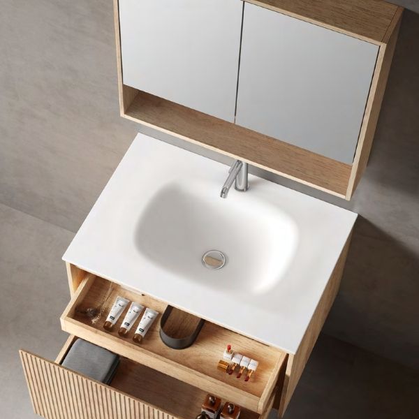 Rectangular Shaving Cabinet with 2 Doors with opening shelf