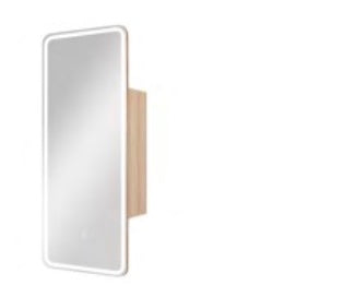 LED mirrored shaving cabinet with front lit, featuring a motion sensor switch, in a color temperature range of 2800K to 6000K.