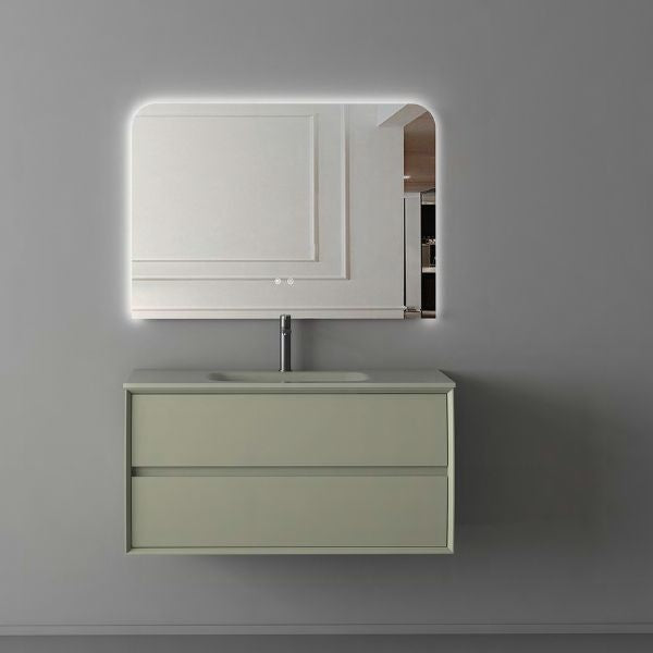 Kangaroo Wall-Hung Vanity | 1000mm Green Lacquered Plywood