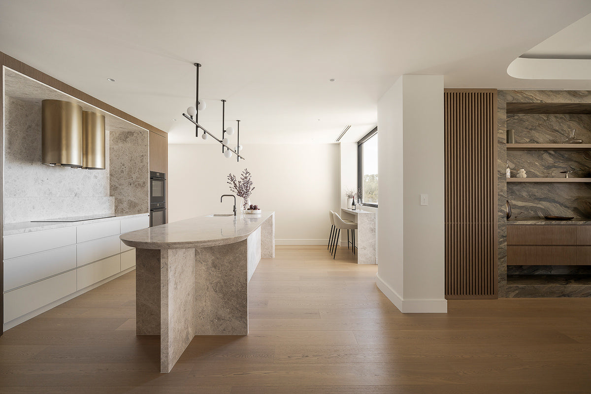 Modern living room with custom timber entertainment joinery