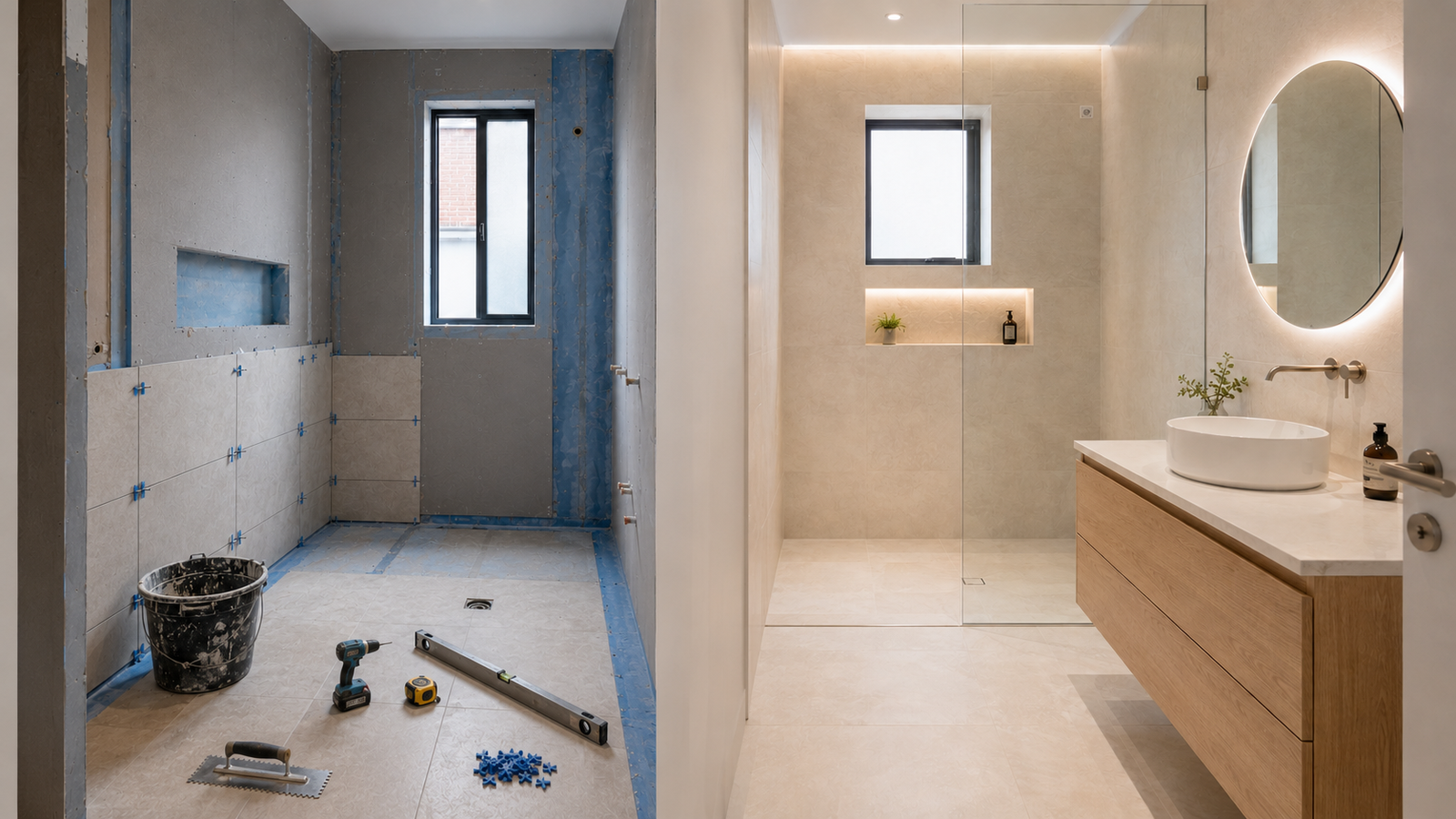 What's included in a complete bathroom renovation.